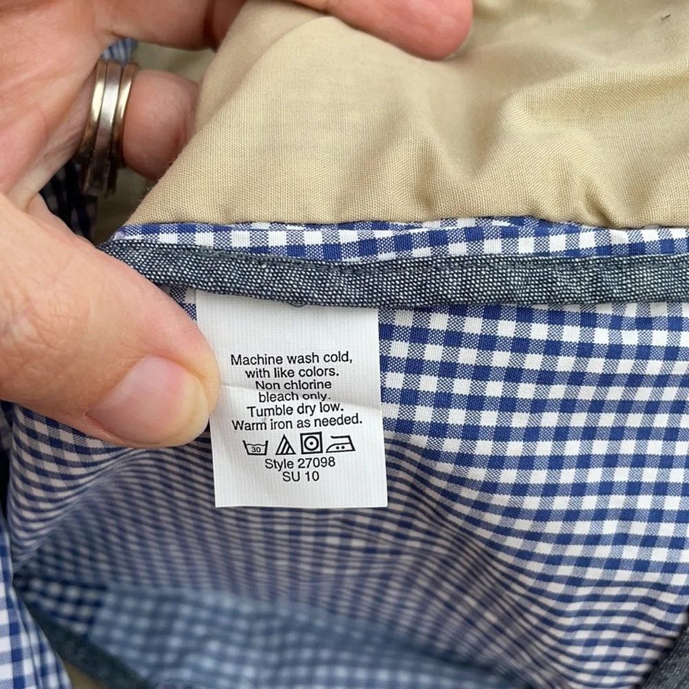J. Crew Blue Gingham Blazer Sz 0 EUC